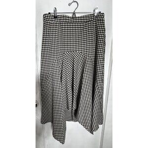 Houndstooth Skirt 7th Avenue Design Studio New York &‎ Company Black & White Med